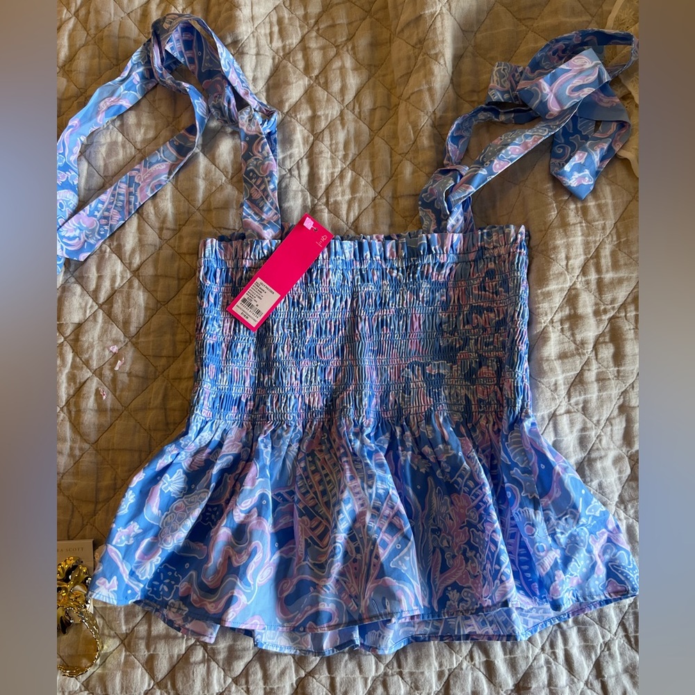 Lilly Pulitzer *NWT* tie shoulder top